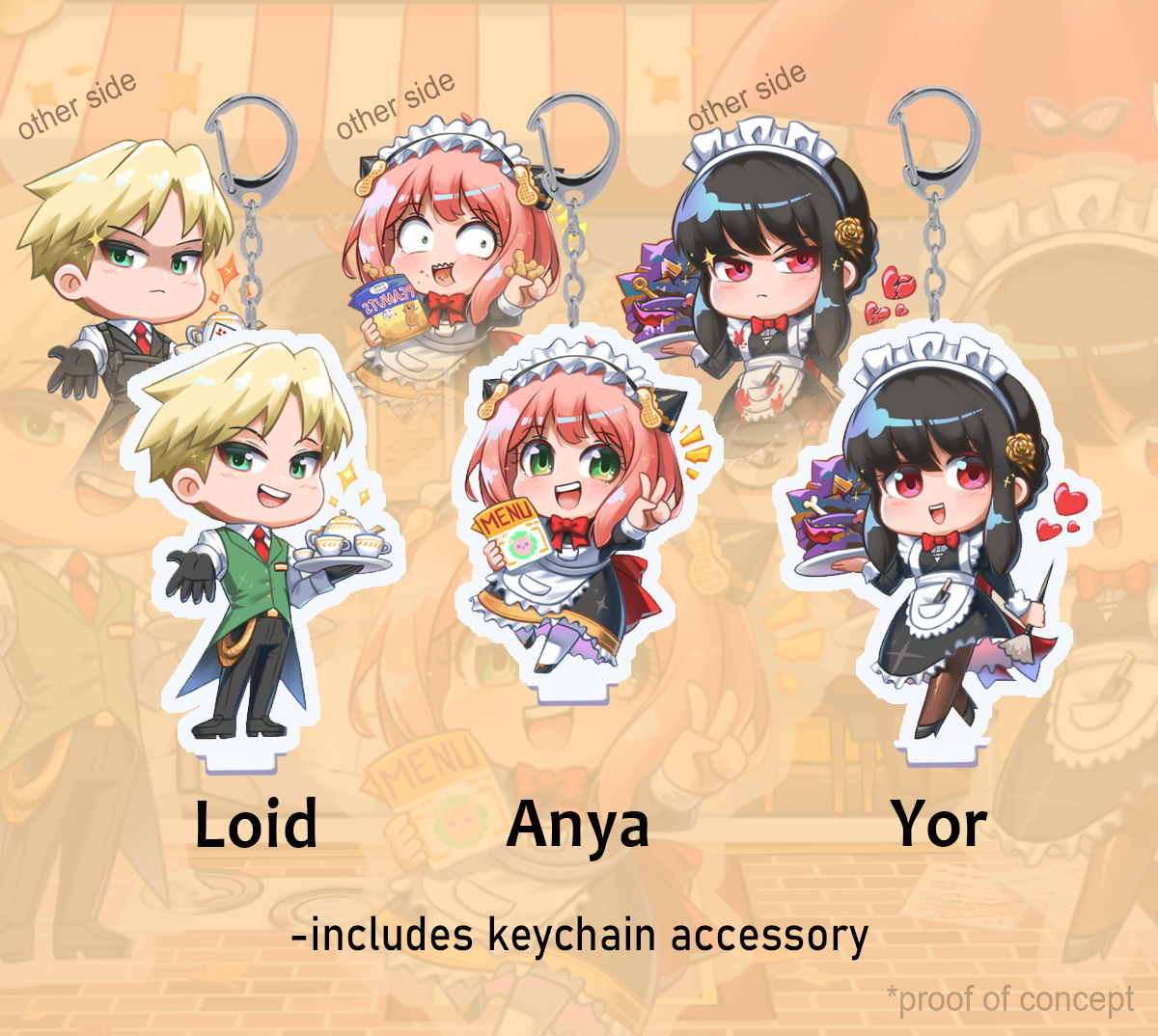 PREORDER Spy X Family Maid Acrylic Set